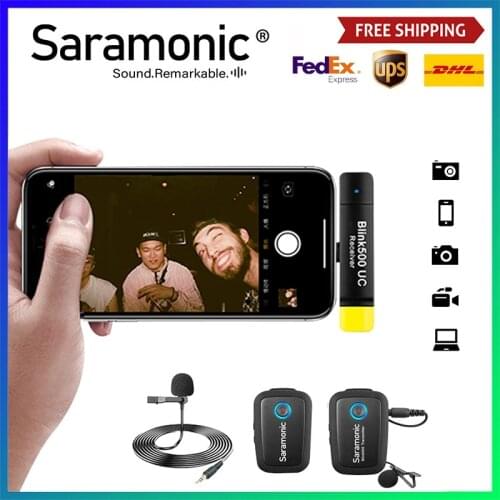 Saramonic Blink500 Pro B3 B4 B5 B6 Wireless Lavalier Microphone Dual Channel Studio Condenser Interview Mic for Phone DSLR