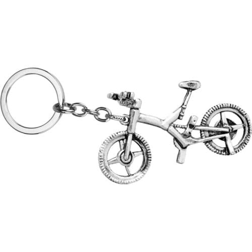 Bicycle Sport Fitness Key Chain Alloy Keychain Accessories Heart Pendant Key Ring Charms Keychains for Ladies