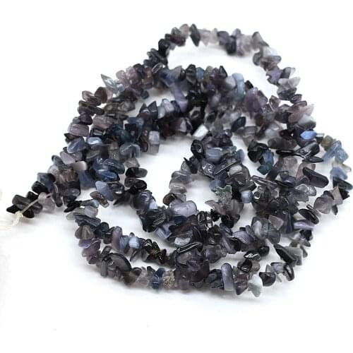 Length 40cm Natural Black Onyx Unshaped Crushed Stone Beads For Women Men Gift DIY Bracelet Necklace Jewelry Making 3x5-4x6 mm