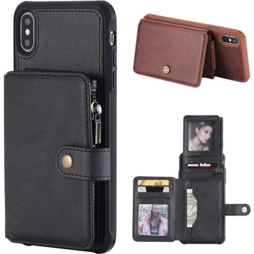 Luxury Wallet Phone Case For iphone XS XS MAX XR X Soft Silicone Case for Apple X XR iphone 7 6 6S 8 plus Cover With Card Pocket