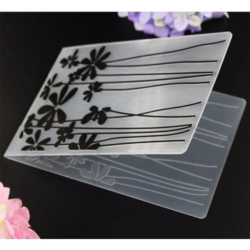 YLEF035 Flower Plastic Embossing Folder For Scrapbook Stencils DIY Photo Album Cards Making Decoration Template Mold 10.5*14.5cm