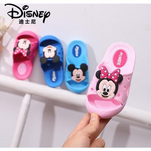 Disney spring and summer new baby girls hole shoes Mickey frozen non-slip home indoor bathroom and outdoor beach swimming shoes