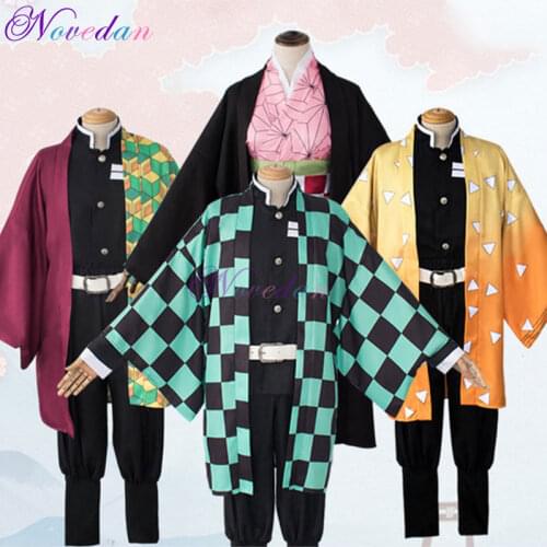 Demon Slayer Cosplay Costume Halloween Carnival Kimetsu No Yaiba Anime Cosplay Uniform Kimono For Women Men