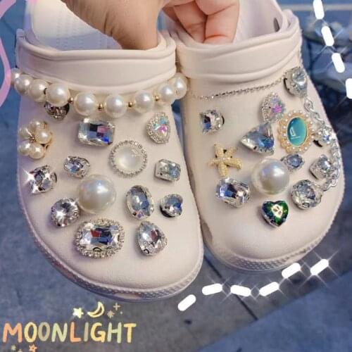 DIY Rhinestones Set Shoe Charms Beads Jewelry Shoes Decorations Accessories For Wristbands Kids Girl Women Party