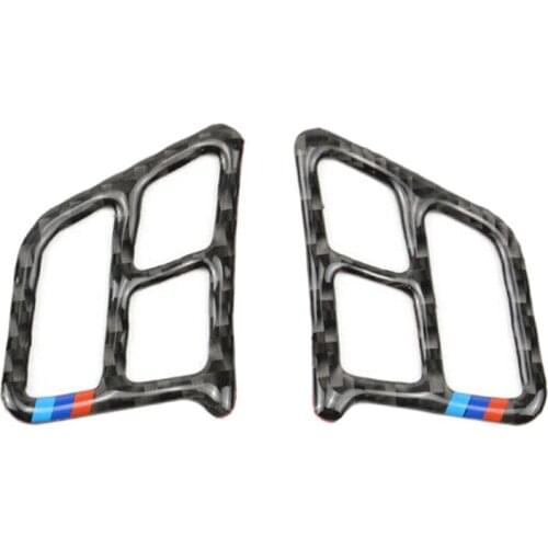 For BMW 3 Series E90 E92 2005-2012 Steering Wheel Button Cover Carbon Fiber Trim