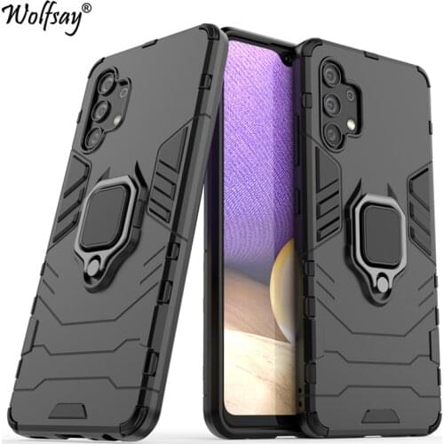For Samsung Galaxy A32 Case Bumper Armor Magnetic Suction Stand Full Cover For Samsung A32 Case Cover For Samsung A32 4G 6.4inch