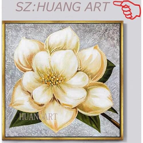 Home Decoration Pieces Abstract Panels yellow Flower Oil Painting Canvas Wall Art Beautiful Paintings 100% Handmade Unframed