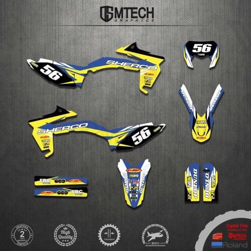 DSMTECH DSMTECH Custom Team Graphics Decals Stickers Kit For SHERCO Sticker 2012 2013 2014 2015 2016 SHERCO SE250 300