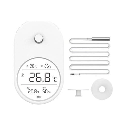 3 In 1 Electronic Aquarium Water Thermometer Hygrometer LCD Digital Water Temperature Measuring Tool With Probe for Fish Tank