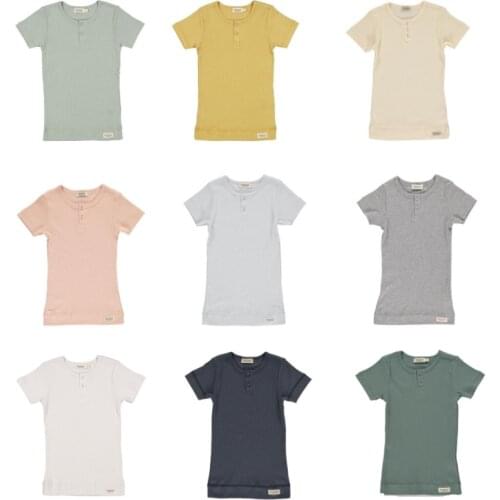 Boys Girls T Shirts 2021 Summer Short Sleeve Kids T-shirt Mar Brand Solid Cute Child Tee Shirt Tops Baby Modal Cotton Clothes