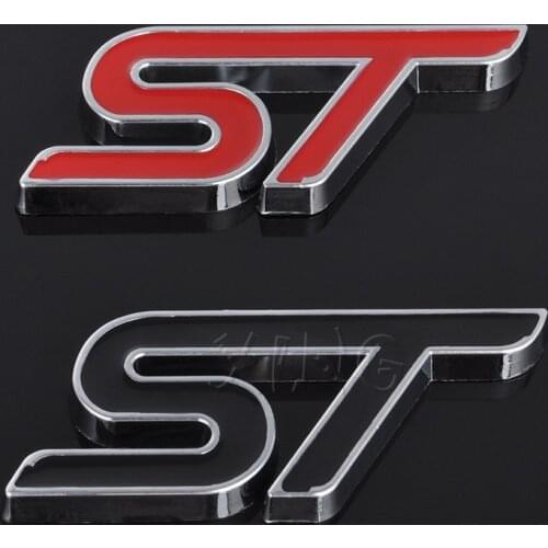 ABS Chrome Car Sticker Sport Emblem Auto Badge Decal For Ford ST Logo Fiesta Ecosport 2009 - 2015 Focus Car Styling Accessories