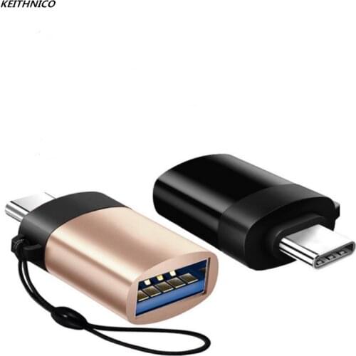 KEITHNICO 1PC USB C OTG Adapter with Lanyard Strap for Samsung Galaxy S8 Plus Note 8 Xiaomi 6 Huawei P9 Type C Usbc Cable