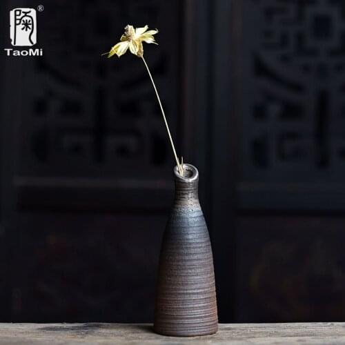 Retro creative ceramic vase handmade personality fashion flower flower hydroponic flower inserted home accessories