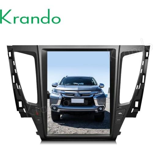 Krando Android 9.0 12.1" tesla style Vertical screen for Mitsubishi pajero 2017+ car radio gps navigation multimedia system