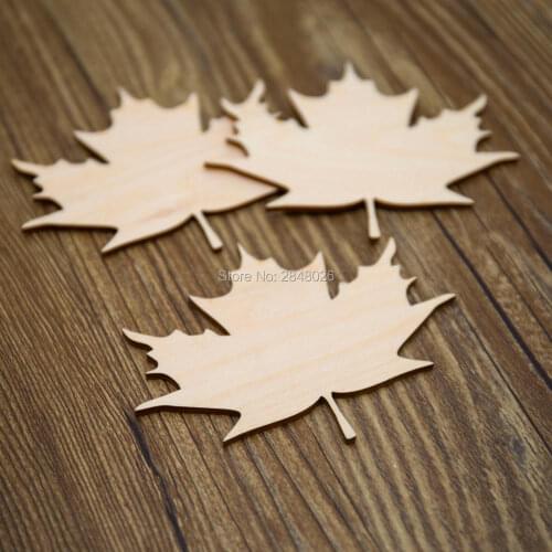 Laser cut Fall Maple Leaf Wooden Autumn Shapes Decoration tag,Wedding decor,wedding Guest Book decor