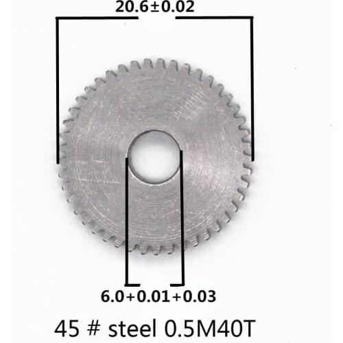 Small modulus 0.5 film 40 teeth, 45 high-precision steel gear, 37 gear box output teeth