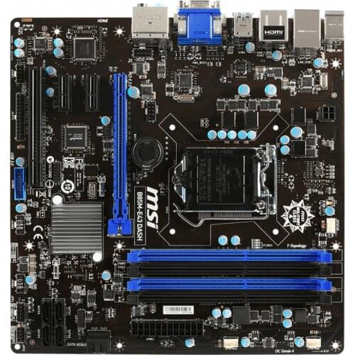 MSI B85M-E43 DASH Desktop Intel B85 Motherboard LGA 1150 DDR3 RAM 32G USB3.0 PCI-E X16 3.0 SATA 3 PCI-E 3.0 Micro ATX Placa-mãe