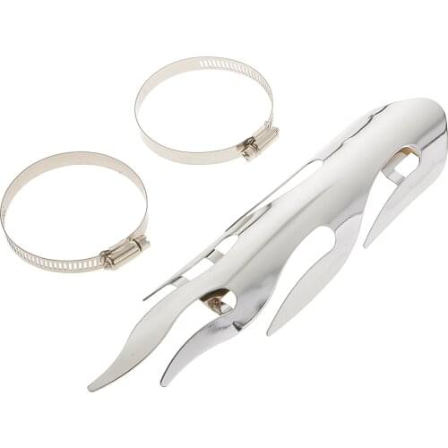 Fashion Plating Exhaust Tube Heat Shield Cover Heel Guard For Harley Cruise White