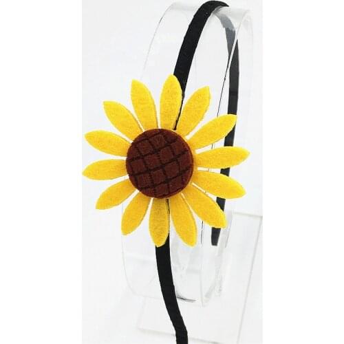 Fashion Cute Sunflower headband Girls lovely Hairbands Kids Beautiful Sun Flowers Headbands Hair Hoop Hair Accessories for girls
