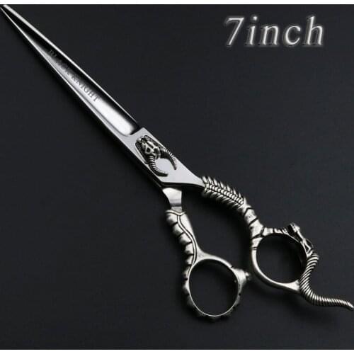 7 Inch Cutting Scissors Professional Hairdressing Salon Barber Pet Dog Grooming Shears Sheep Shaped Handle