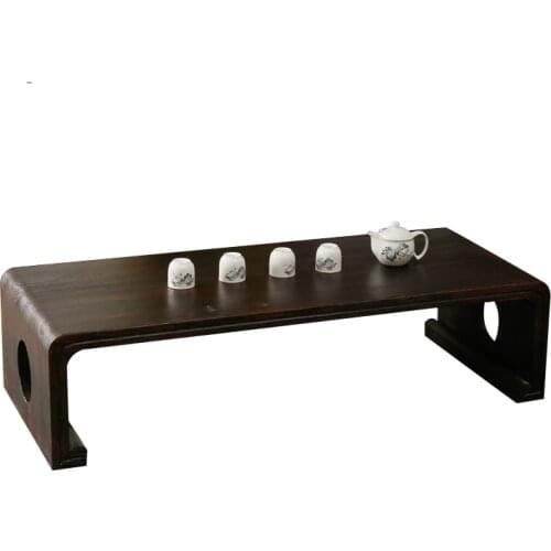 Simple Japanese Style Simple Solid Wood Tung Wood Table Computer Table Bay Window Coffee Table Retro Chinese Student Table