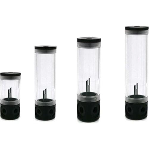 PC Water Cooling Reservoir Res Pump OD50mm G1/4 Acrylic Transparent Cylindrical Water Tank 110/140/190/220/240/280/300/390MM