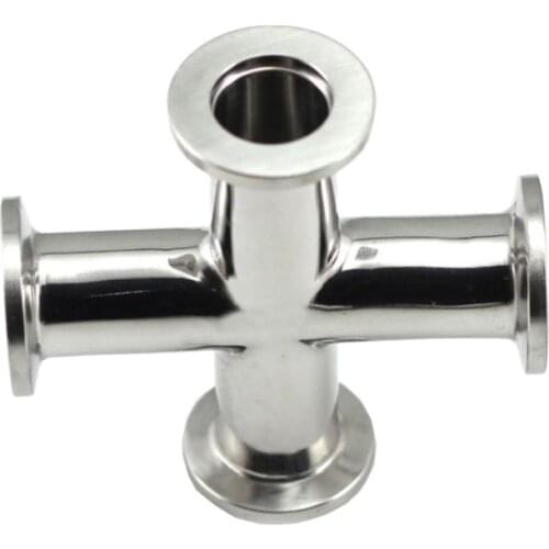 Joint Connector Pipe Fitting Stainless Steel Welded Standard Vacuum Components 4 Way Cross Tee