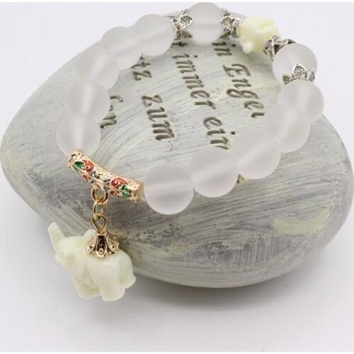Light Yellow Gold Color Elephant Connect Cat Eye Stone Elastic Bracelet for Women Animal Jewelry