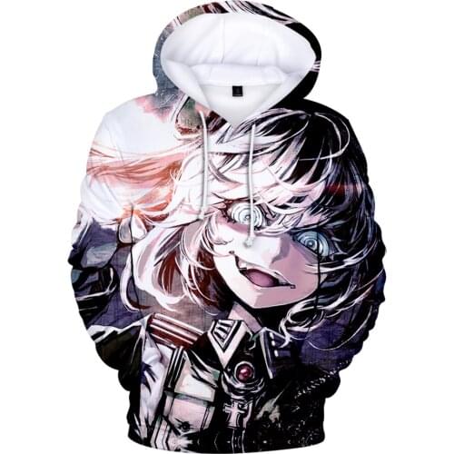 Personality Saga of Tanya the Evil Hoodie 3D Fashion Men Women Sweatshirts Casual Hip hop Clothes Anime Children Girl Boy hoody