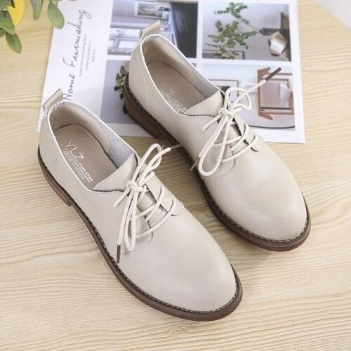 Women Pumps New Spring Summer Women Casual Leather Shoes Low Heel 4cm Ladies Office Shoes Lace-up PU Women Casual Shoes