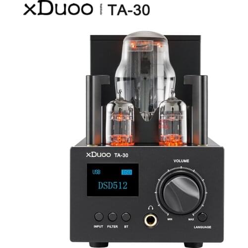 Xduoo TA-30 ES9038Q2M Bluetooth 5.0 DAC High Performance Tube Rectification Headphone Amplifier DSD512 PCM 32Bit/768kHz 3000mW