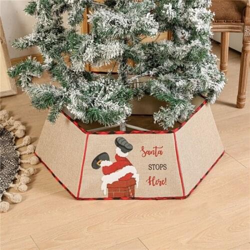 Christmas Tree Skirt Christmas Tree Cover Red and Black Buffalo PlaidFor Xmas Decorations Xmas Christmas Gift 2022 High Quality