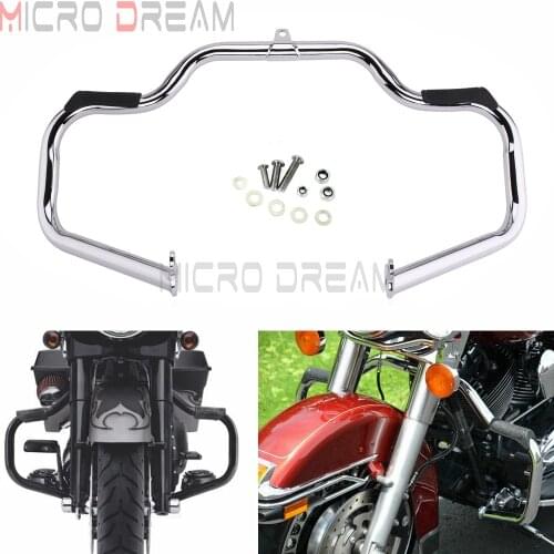 1-1/4" Motorcycle Mustache Highway Engine Guard Crash Bar For Harley Touring Road King Street Electra Glide FLHX FLHR 2009-later