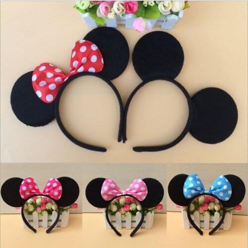 10pcs minnie mouse ears mickey party supplies Ears Accessories Headbands Birthday Decoration Baby Shower Headband Party Supplies