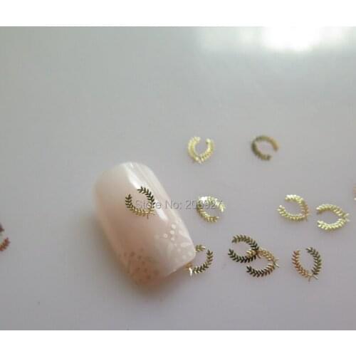 MS331-2 100pcs Gold Cute Deco Metal Sticker Nail Art Metal Sticker Nail Art Decoration Non-adhesive Sticker