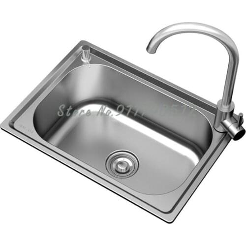 304 Stainless Steel Sink, Single Sink, Thickened Kitchen Sink, Sink, Household Sink, Single Sink