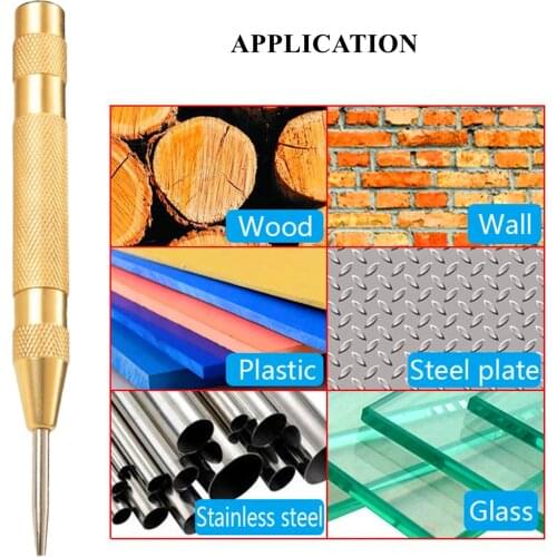 5 Inch Automatic Punching Woodworking Tools Drill Bit Electric Tools Metal Drills Center Pin Punch Spring Loaded Dent Marker