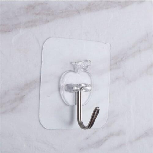 5pcs Transparent Suction Cup Sucker Wall Hooks Hanger For Bathroom Accessories