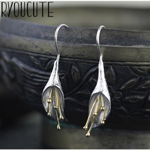 Brand Jewelry Handmade Silver Color Morning Glory Flower Earrings For Women Wedding Party Christmas Gifts