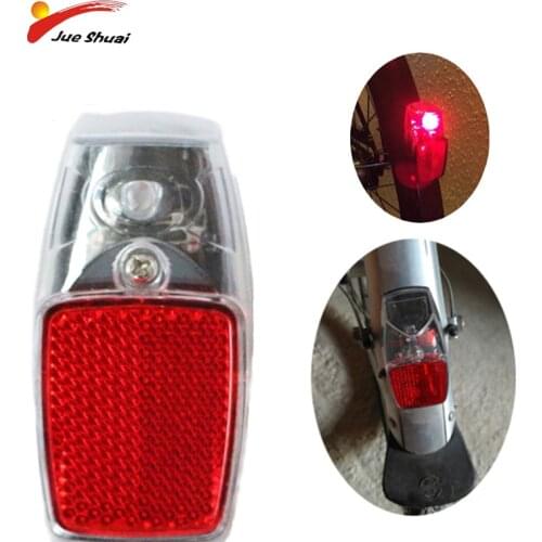 Fender Bike Light Battery LED Mount on the Mudguard Bicycle Rear Light Taillight Red Plastic Safe Warning lamp Bicycle Taillight