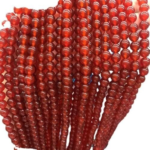 AA LOOSE BEADS red agate round 4/6/8/10/12mm Wholesale for DIY jewelry necklace 36cm