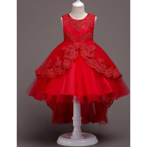 3-14Y Girl Flower Christmas Dress for Kids Birthday Princess Party Clothing Toddler Infant Bow Children Dress for Girl Clothes