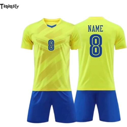 Children Men Soccer Jersey Sets Kids Adult Football Kits uniforms 2021 New Futbol Training Shirts Suit SportWear DIY Custom
