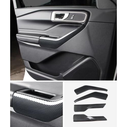 For Ford Explorer 2020 2021 Interior Mouldings Car Door Decoration Frame Sticker Door Armrest Panel Trim Cover Accessories