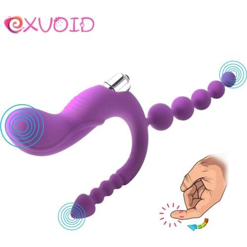 EXVOID Smooth Anal Vibrator Silicone Butt Plug Anal Beads Vibrator Dildo Adult Products Prostate Massager Sex Toys for Women