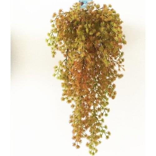 Artificial Plant Real Touch Pine Needle Fake Plant for Home Garden Wall Hanging Plant Artificial Vine