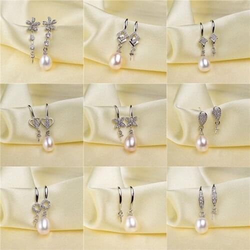 MIX STYLES Beautiful Earrings Mountings Findings Base Settings Jewelry Parts Fittings Accessories for Pearls Beads Stones
