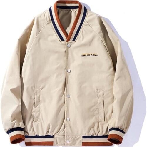 2020 New Arrival Hot Sale Top Fashion Rib Sleeve Brand Clothing Bomber Jacket Men Casual Spring Baseball Uniform Cardigan Coat