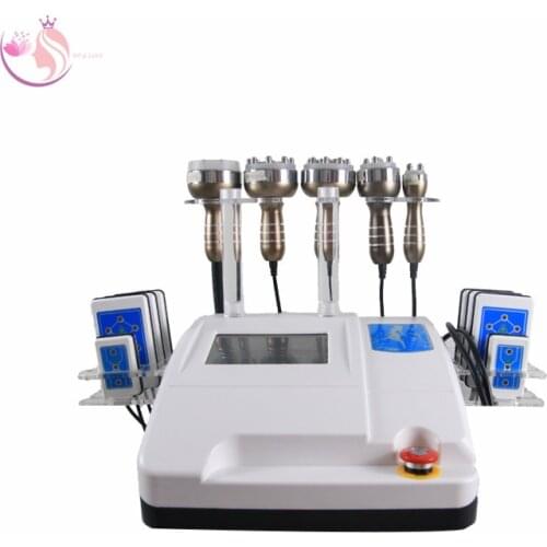 New 6 in 1 Ultrasonic Liposuction 40K Cavitation Body Slimming Machine for Face and Body Laser Cavitation RF Slimming Machina