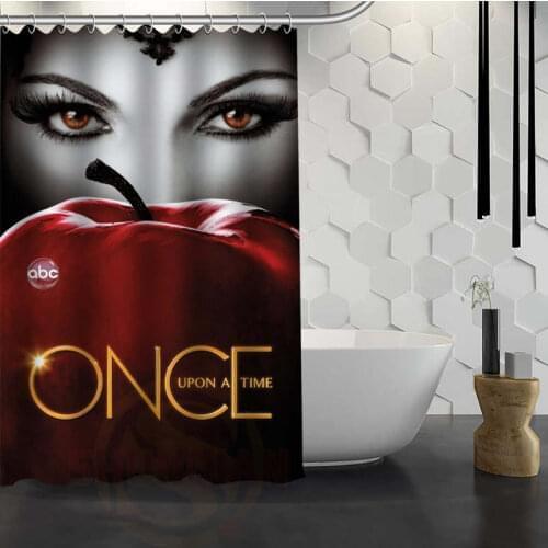 Custom Once Upon A Time Shower Curtain With Hooks High Defintion Printing Fabric Bath Curtain for Bathroom
